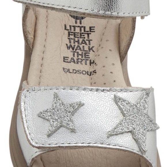 Old Soles Girl’s Silver Star-Born Leather Sandals - Picture 5 of 5